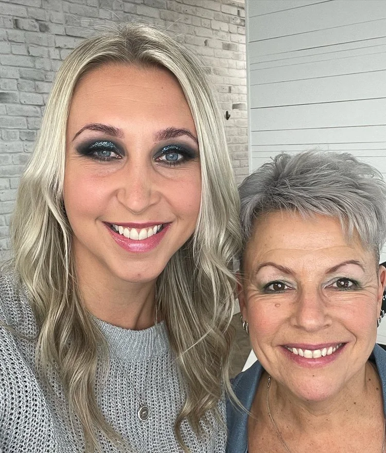 Special occasion makeup, mother and daughter